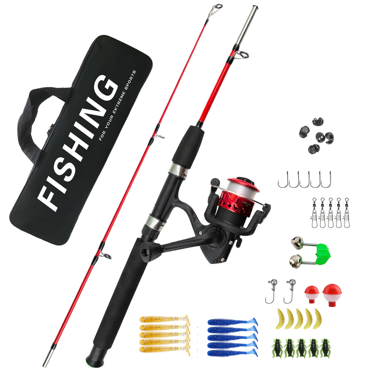 2 Sections Ice Fishing Rod Com - Fishing Rod Ice avis et prix