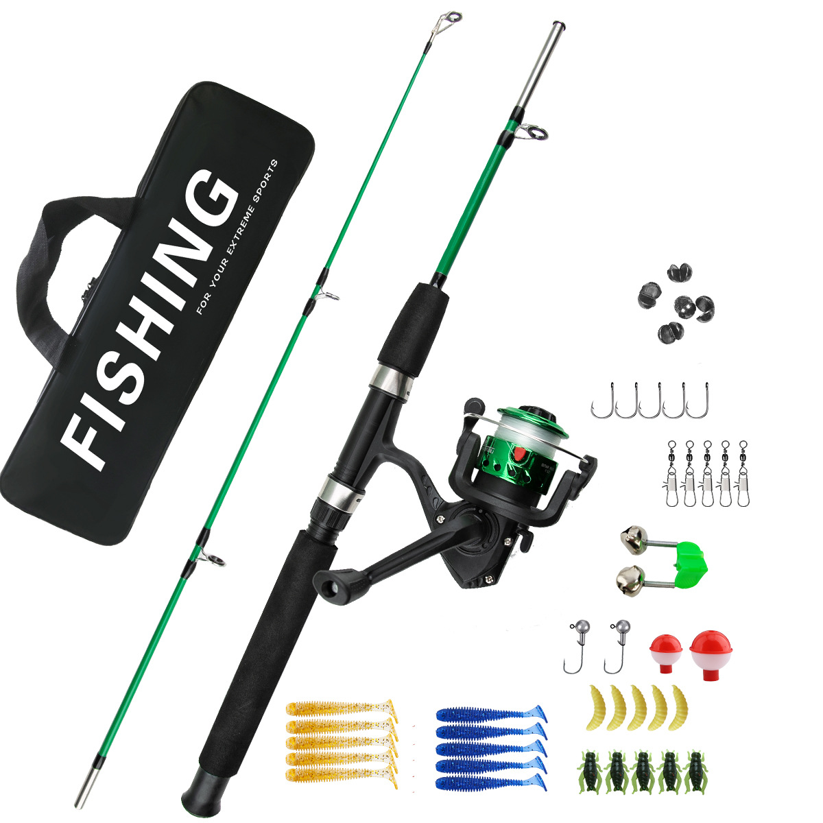2 Sections Ice Fishing Rod Com - Fishing Rod Ice avis et prix