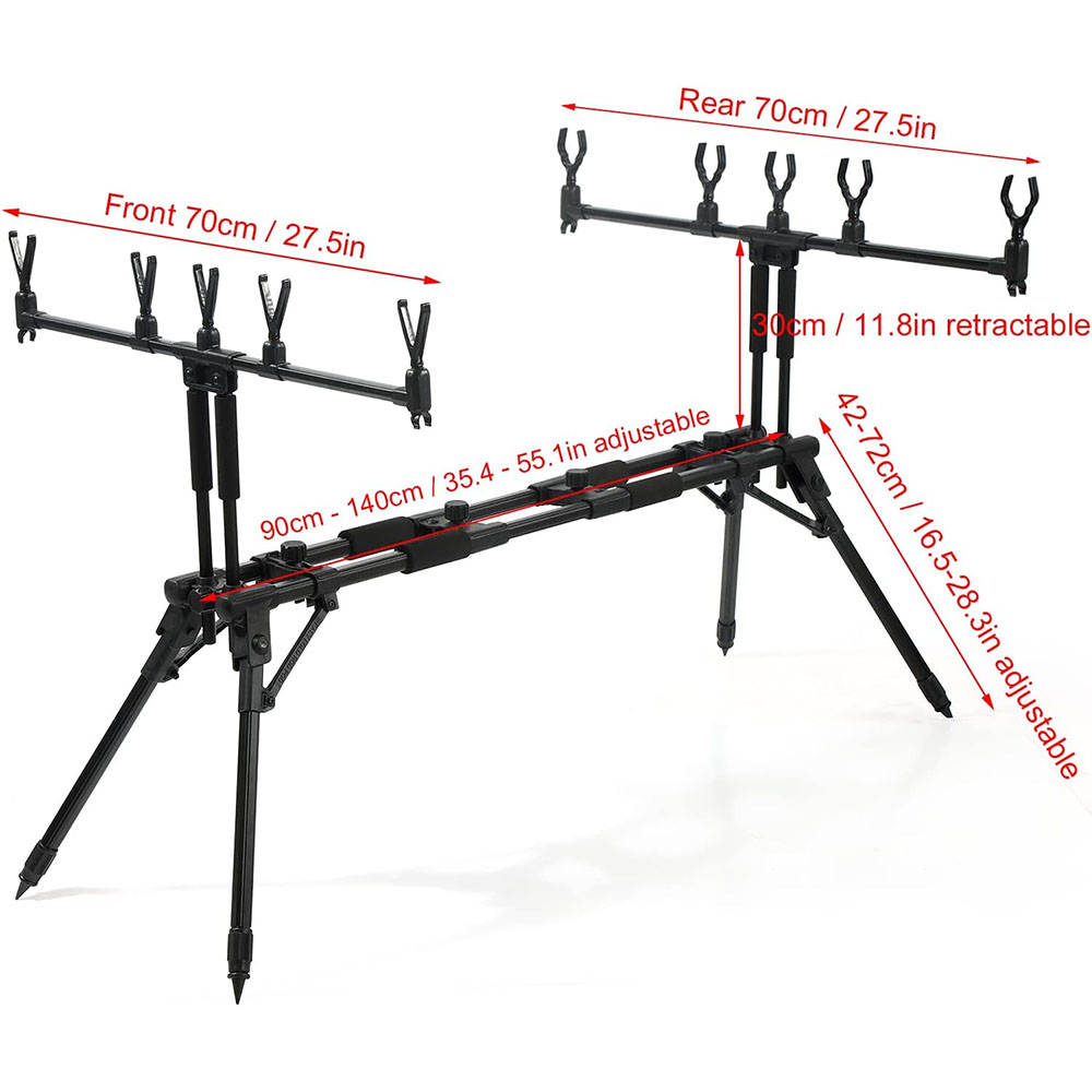 JSFUN  Adjustable 5-Rod Fishin - Fishing Rod Rack avis et prix