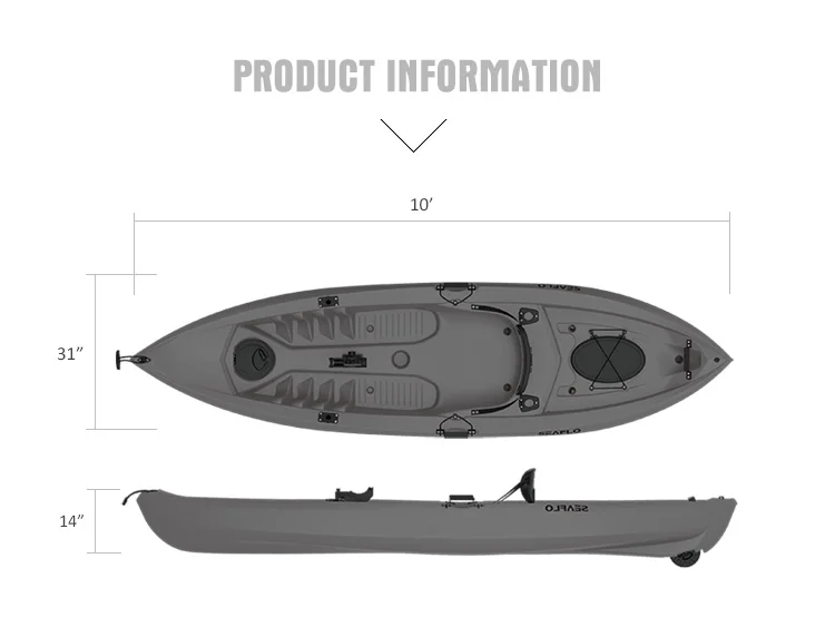 10ft 1 Person HDPE Plastic Boa - Fishing Rod Boat avis et prix