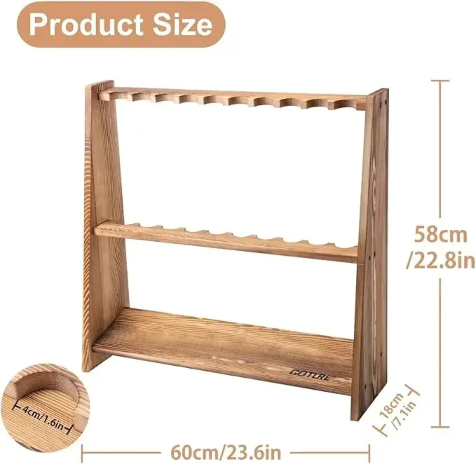 Goture 10 Slots Carbonized Pin - Fishing Rod Rack avis et prix