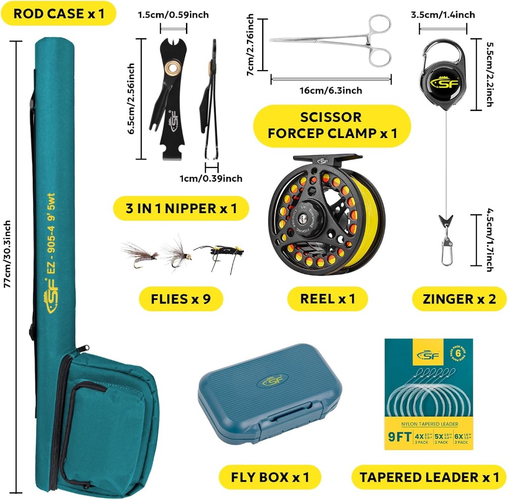 Fly Fishing Rod Combo Starter  - Fishing Rod Carbon Fiber avis et prix