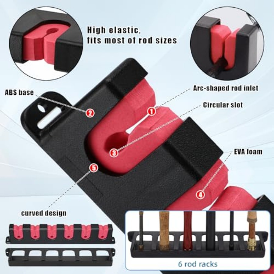 6set Fishing Rod Holders for 1 - Fishing Rod Rack avis et prix