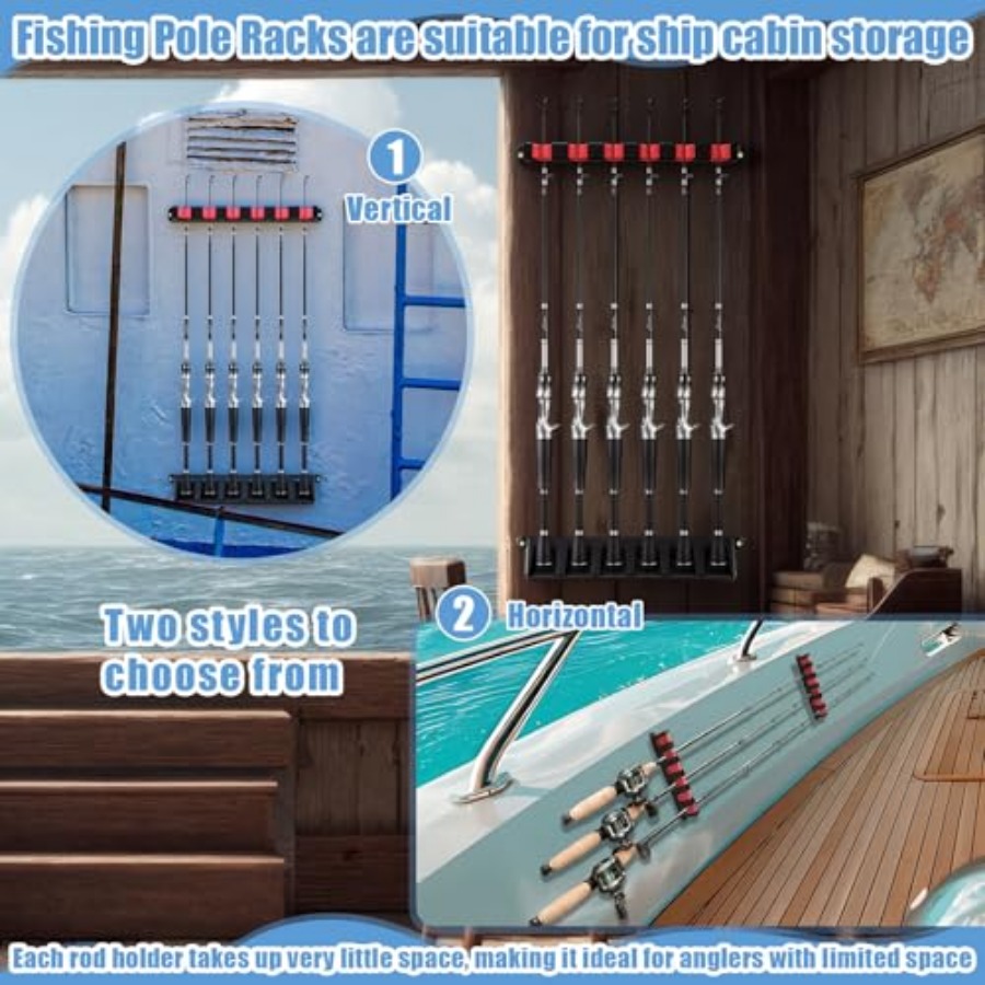 6set Fishing Rod Holders for 1 - Fishing Rod Rack avis et prix