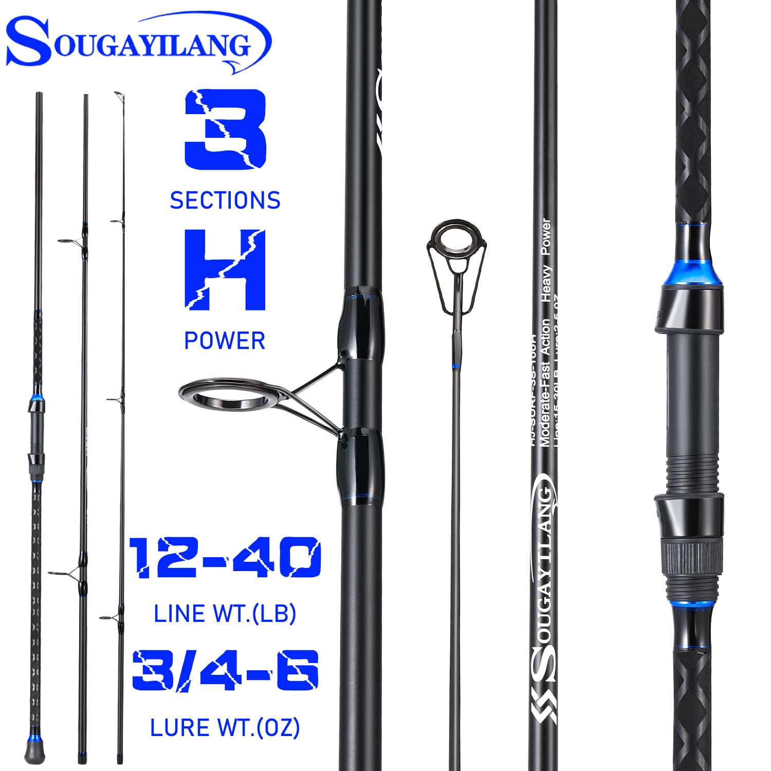 Sougayilang 2.7/3.0/3.3/3.6m 3 - Fishing Rod Surf avis et prix