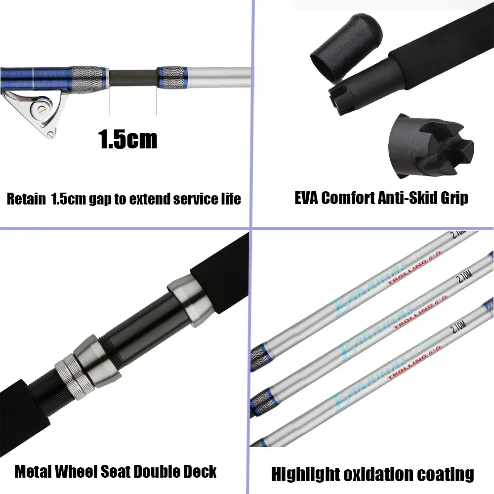 1.98M 2.1M Saltwater Spinning  - Fishing Rod Surf avis et prix