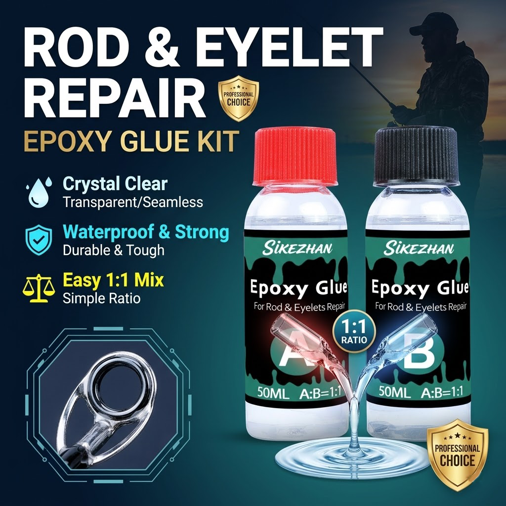 Clear 2-Part Fishing Rod Epoxy - Fishing Rod Repair Kit avis et prix