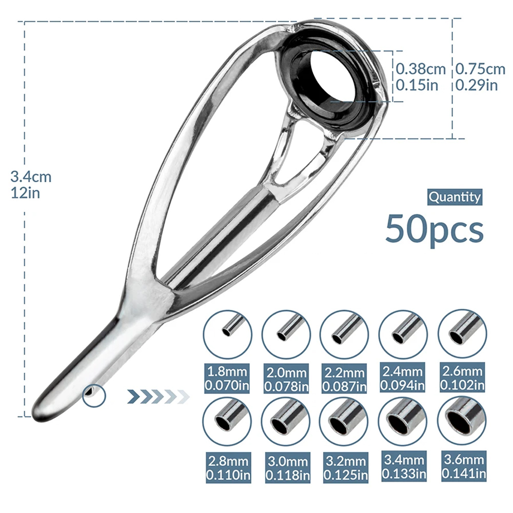 THKFISH 50pcs Fishing Rod Guid - Fishing Rod Guide Replacement avis et prix