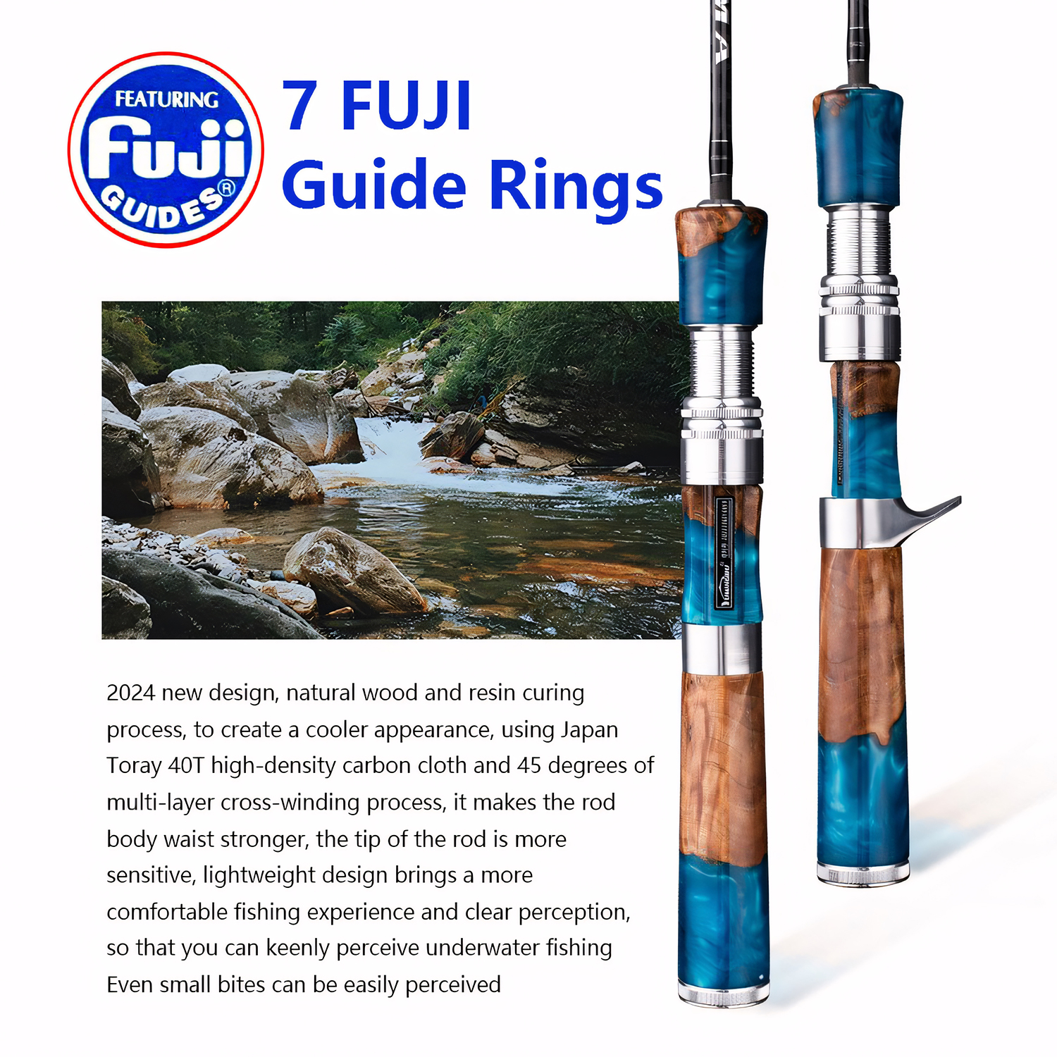 UL 40T Carbon Fiber Fishing Ro - Fishing Rod Guide Replacement avis et prix