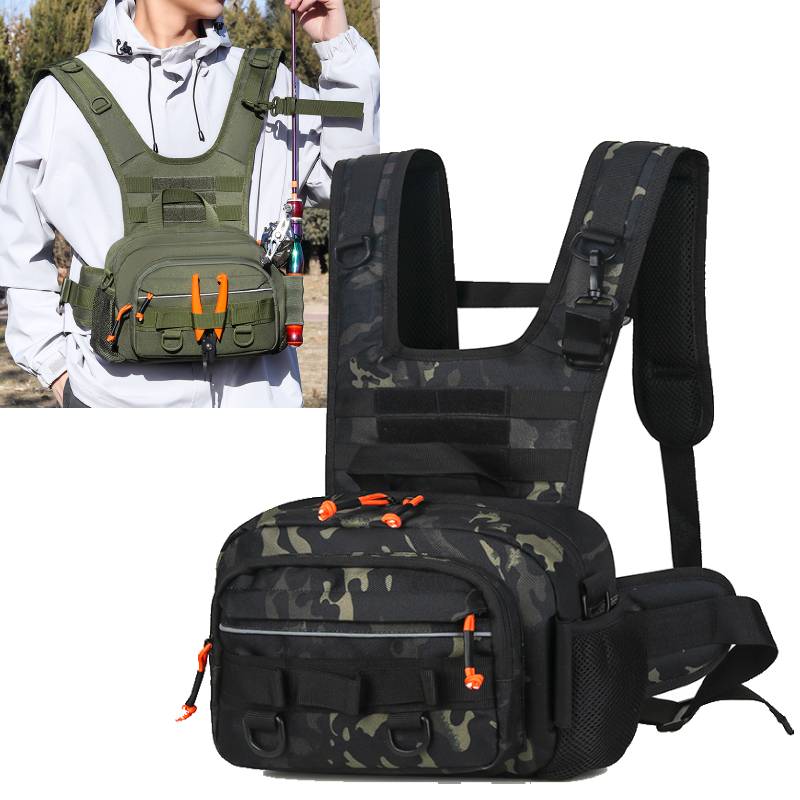 Men Chest Bag Tactical Fishing - Fishing Rod Holder avis et prix