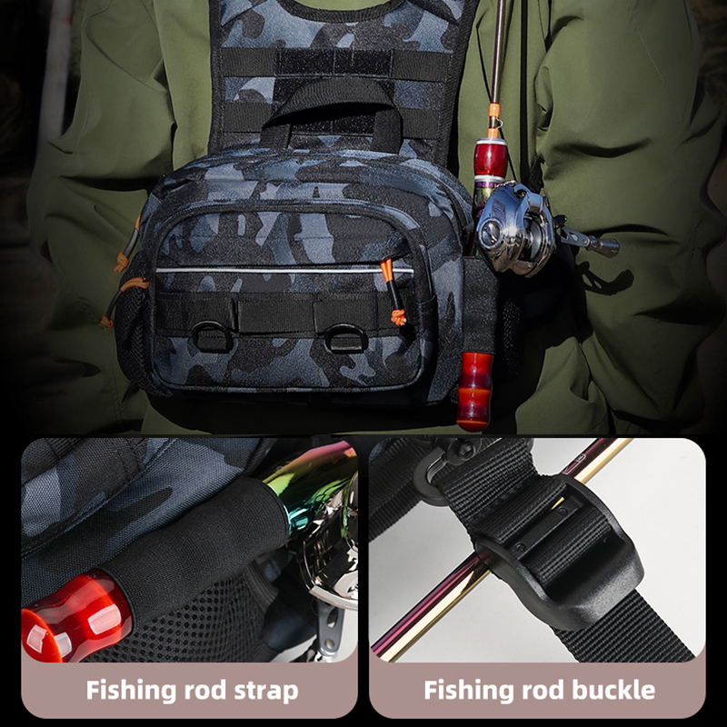 Men Chest Bag Tactical Fishing - Fishing Rod Holder avis et prix