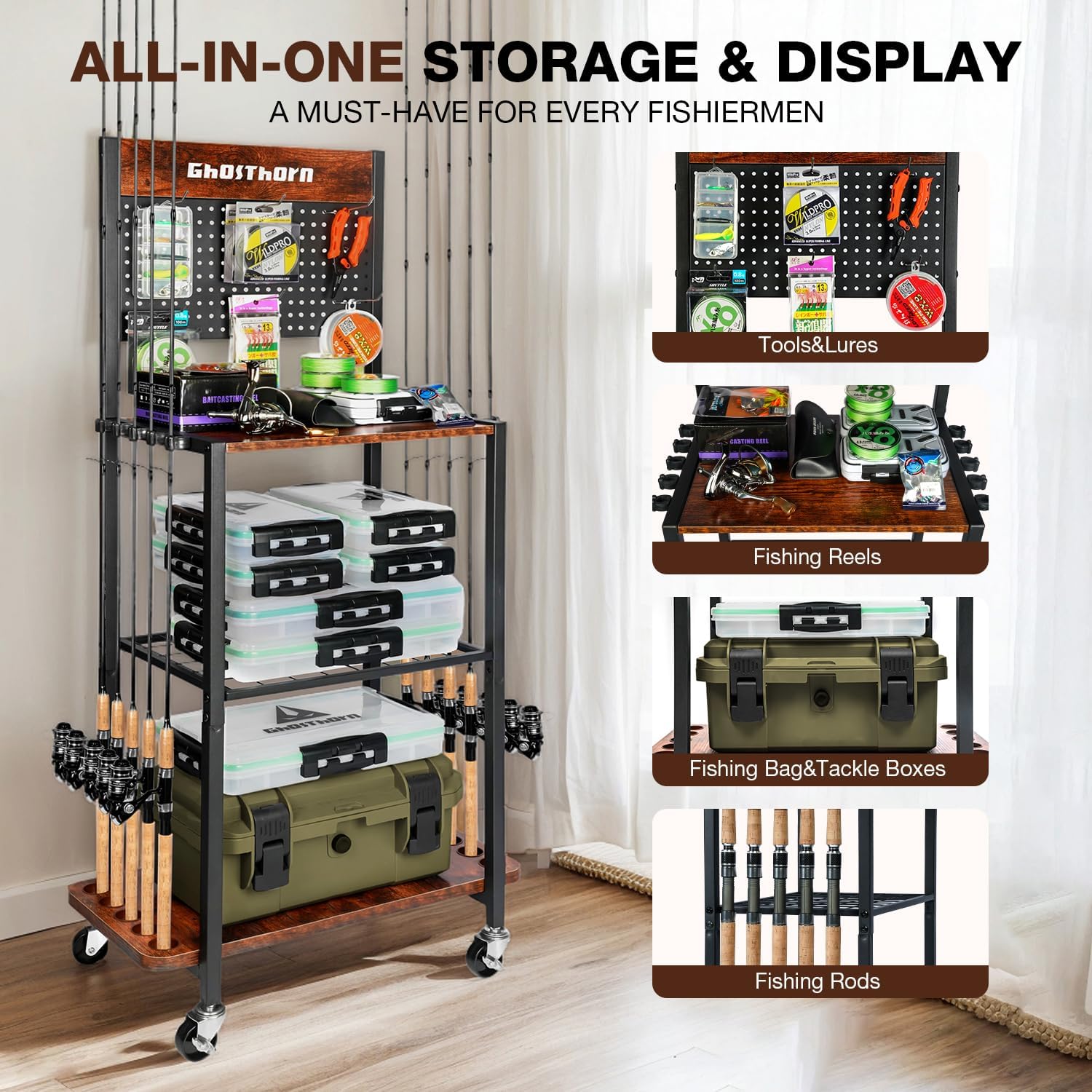 Fishing Rod Holder for Garage  - Fishing Rod Holder avis et prix
