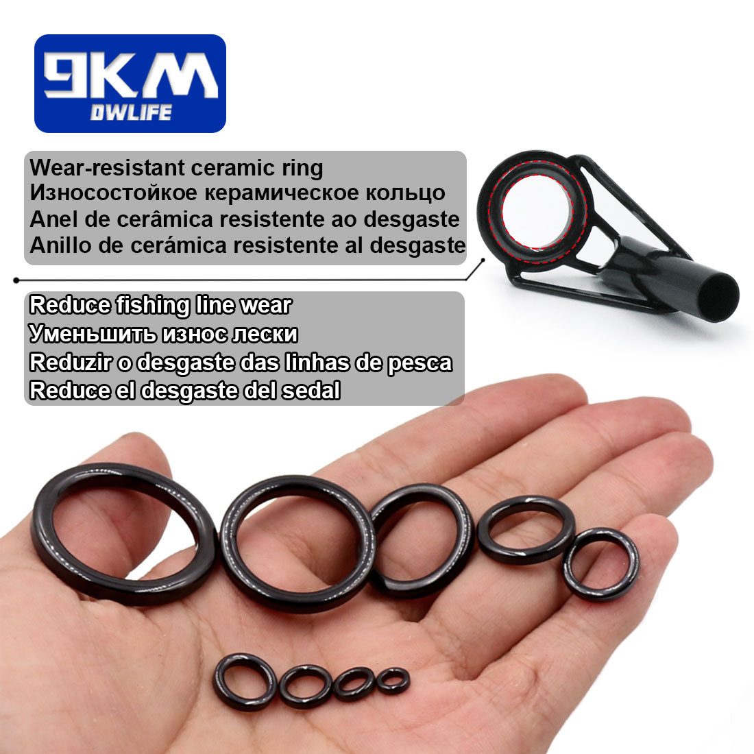 5Pcs Fishing Rod Tip Guides Re - Fishing Rod Guide Replacement avis et prix