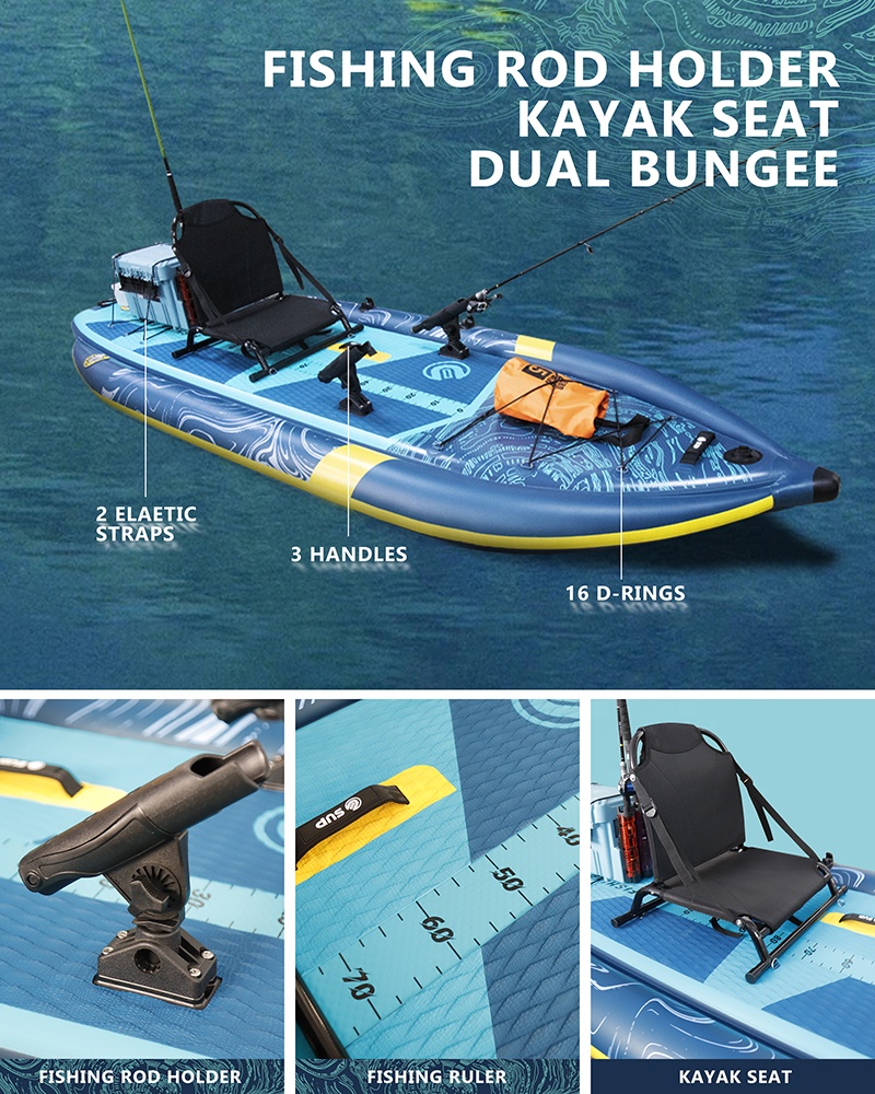 Three Air Chamber Inflatable F - Fishing Rod Boat avis et prix